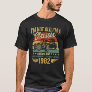 Mens Vintage 1982 Birthday Retro 40Th Birthday Gif T-Shirt