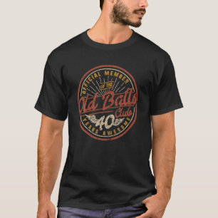 Mens Vintage 40th Birthday 40 Years Awesome For T-Shirt