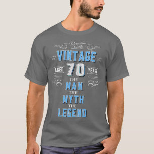 Mens Vintage 70th birthday t for him aged 70 years T-Shirt