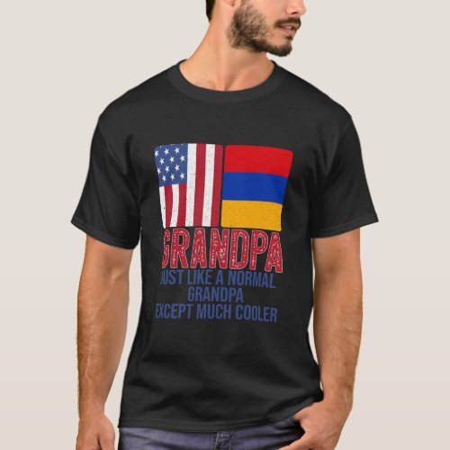 Mens Vintage American Armenian Grandpa Flag for T_Shirt