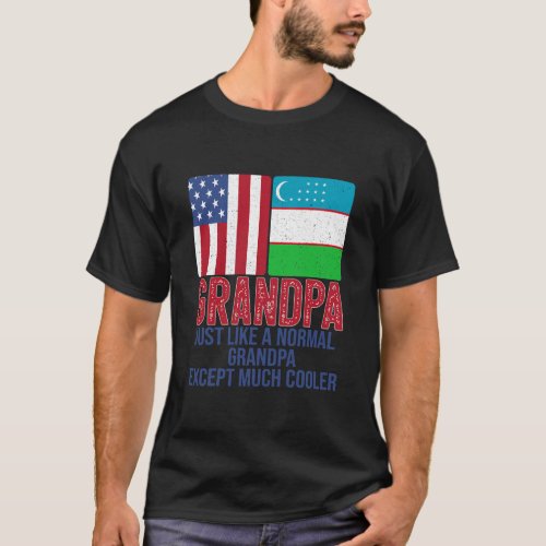 Mens Vintage American Uzbek Grandpa Flag for T_Shirt
