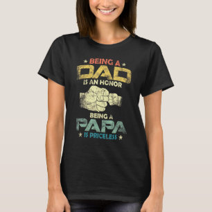 Mens Vintage Being A Dad Is An Honor Being A Grand T-Shirt