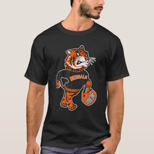 Mens Vintage Bengais Retro Tiger Fan Design Lover T_Shirt