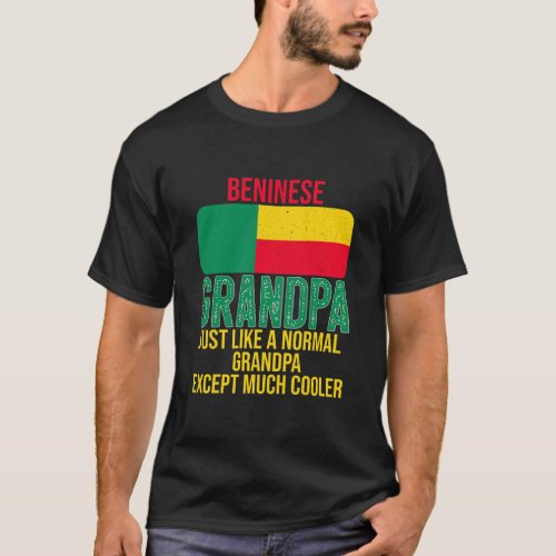 Mens Vintage Beninese Grandpa Benin Flag for T_Shirt