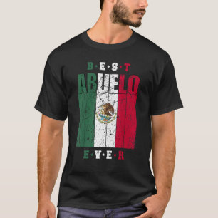 Mens Vintage Best Abuelo Ever Mexico Flag Grandpa  T-Shirt