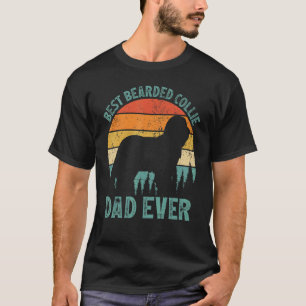 Mens Vintage Best Bearded Collie Dad Ever Father' T-Shirt