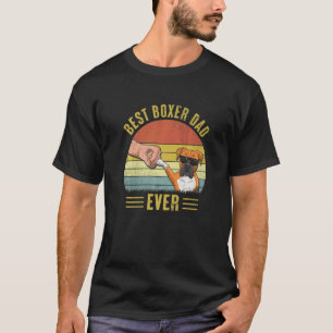 Mens Vintage Best Boxer Dog Dad Ever Fist Bump Bo T-Shirt
