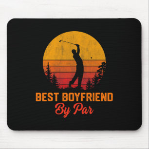 Mens Vintage Best Boyfriend By Par Golf Boyfriend Mouse Pad