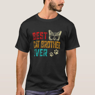 Mens Vintage Best Cat Brother Ever Family Pet Kitt T-Shirt