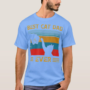 Mens Vintage Best Cat Dad Ever Bump Cat Lover Gift T-Shirt