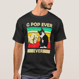 Mens Vintage Best Cat G Pop Ever Bump Fit  Cat Dad T-Shirt
