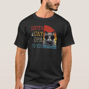 Mens Vintage Best Cat Opa Ever Cat Opa T-Shirt