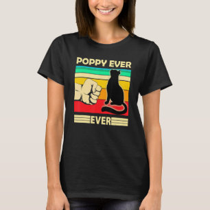 Mens Vintage Best Cat Poppy Ever Bump Fit  Cat Dad T-Shirt