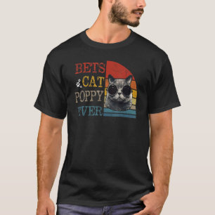 Mens Vintage Best Cat Poppy Ever Cat Poppy T-Shirt