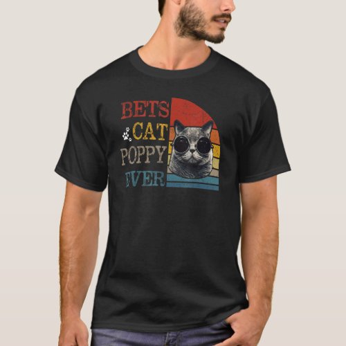 Mens Vintage Best Cat Poppy Ever   Cat Poppy T_Shirt