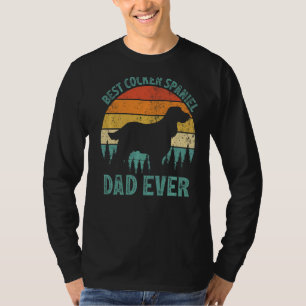 Mens Vintage Best Cocker Spaniel Dad Ever Father' T-Shirt