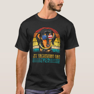 Mens Vintage Best Dachshund Dad Ever Men Father's T-Shirt