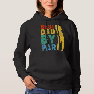 Mens Vintage Best Dad By Par  Golf Dad Golfer Fath Hoodie