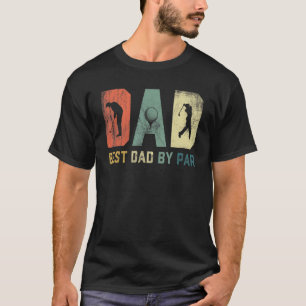Mens Vintage Best Dad By Par Golf For Men Fathers T-Shirt