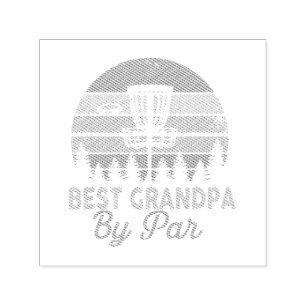 Mens Vintage Best Grandpa By Disc Golf Dad Fat Self-inking Stamp