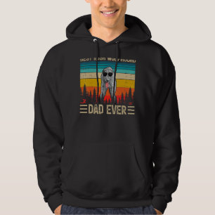 Mens  Vintage Best Irish Wolfhound Dad Ever Father Hoodie