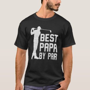 Mens Vintage Best Papa By Par Father's Day Golfing T-Shirt