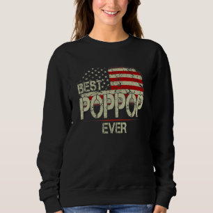 Mens Vintage Best Poppop Ever With Us American Vin Sweatshirt