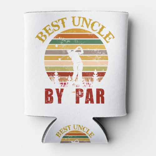 Mens Vintage Best Uncle by Par Funny Golf T_shirt Can Cooler