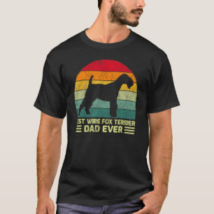 Mens Vintage Best Wire Fox Terrier Dad Ever Fathe T-Shirt