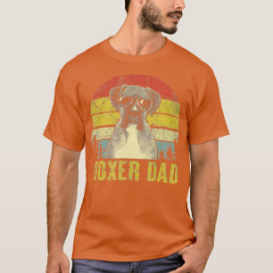 Mens Vintage Boxer Dad Retro Boxer Dog Dad Father  T-Shirt