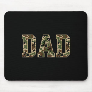 Mens Vintage Camo Duck Hunting Dad Old Camo Dad  Mouse Pad