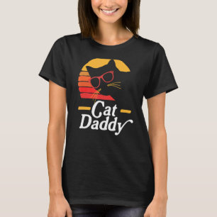 Mens Vintage Cat Daddy Birthday Fathers Day T-Shirt