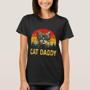 Mens Vintage Cat Daddy Funny Cat Lover Gift Cat Da T-Shirt