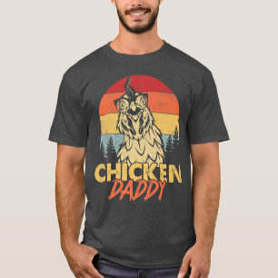 Mens Vintage Chicken Daddy Chicken Dad Father Farm T-Shirt