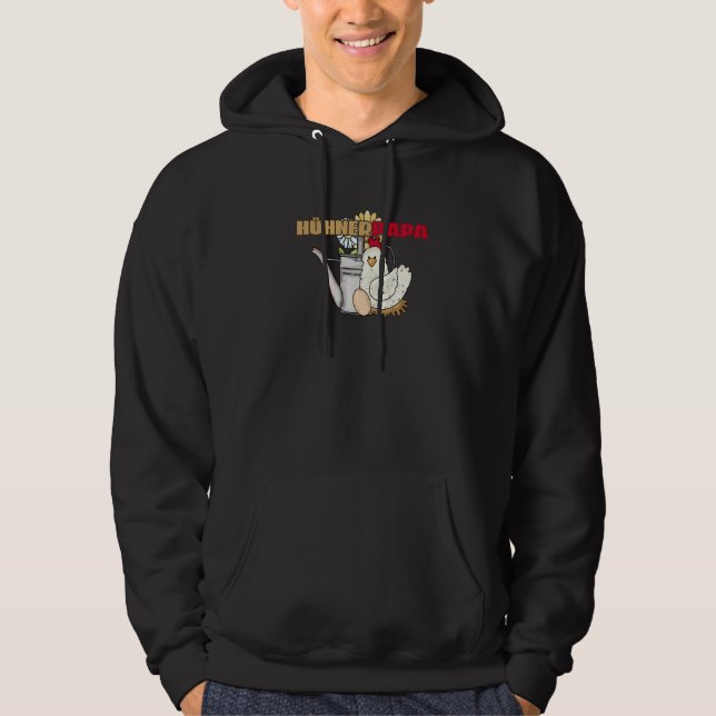 Mens Vintage chicken watering can chicken daddy   Hoodie (Front)
