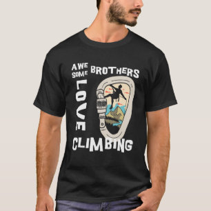 Mens Vintage Climbing Carabiner Awesome Brothers L T-Shirt
