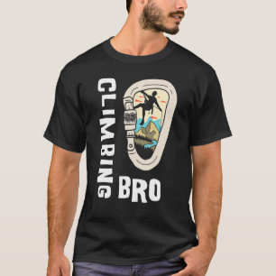 Mens Vintage Climbing Carabiner Climbing Bro T-Shirt