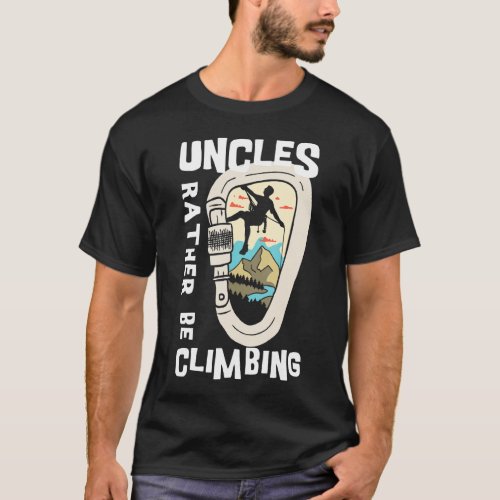Mens Vintage Climbing Carabiner Climbing Uncle Rat T_Shirt