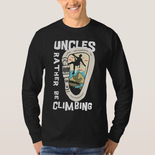 Mens Vintage Climbing Carabiner Climbing Uncle Rat T_Shirt