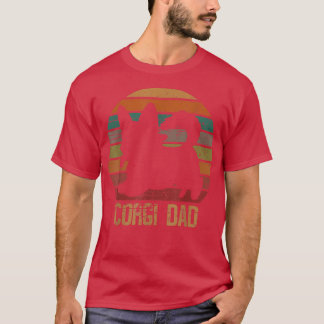 Mens Vintage Corgi Dad Funny Welsh Corgi Papa 865 T-Shirt