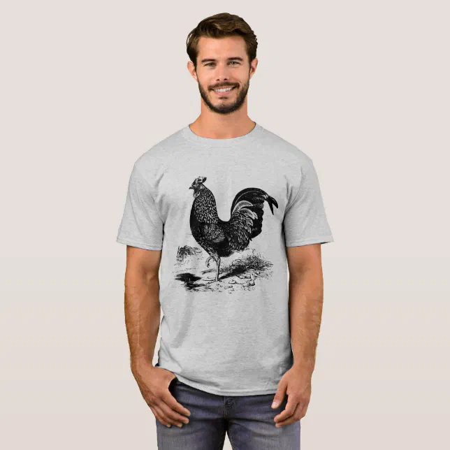 Mens Vintage Country Rooster t-shirt | Zazzle