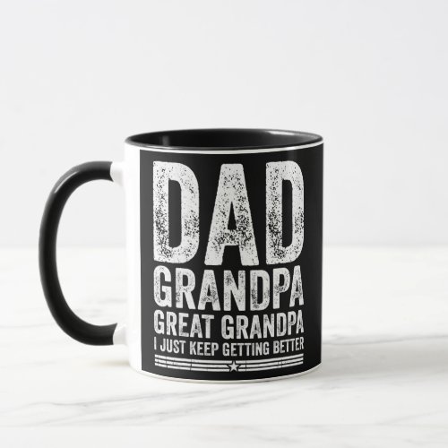 Mens Vintage Dad Grandpa Great Grandpa I Just Mug