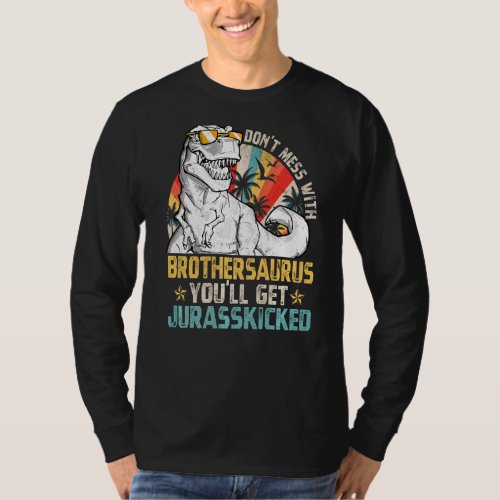 Mens Vintage Dinosaurs Brother Rex Saurus Family M T_Shirt