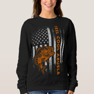 Mens Vintage Flag American Reel Cool Abuela Fathe Sweatshirt