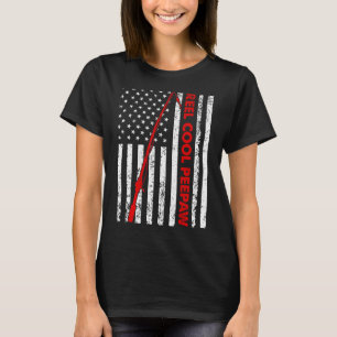 Mens Vintage Flag American Reel Cool Peepaw Father T-Shirt