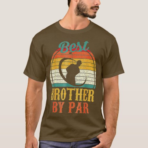 Mens Vintage Golfer Best Brother By Par Fathers Da T_Shirt