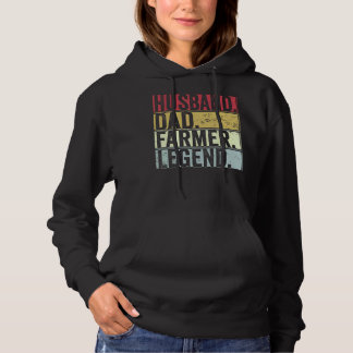 Mens Vintage Husband Dad Farmer Legend For Fat Hoodie