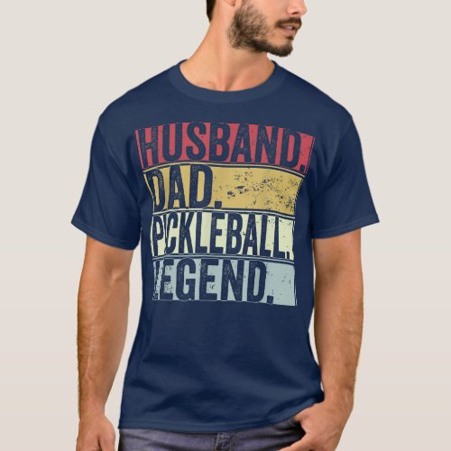Mens Vintage Husband Dad Pickleball Legend Funny F T_Shirt