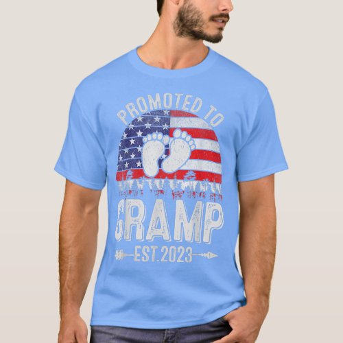 Mens Vintage Men Promoted To Gramp Est 2023 Americ T_Shirt