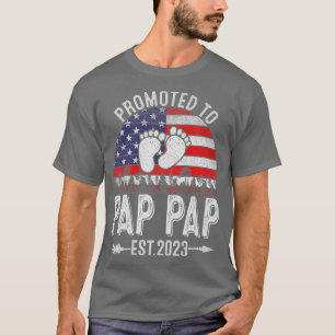 Mens Vintage Men Promoted To Pap Pap Est 2023 Amer T-Shirt